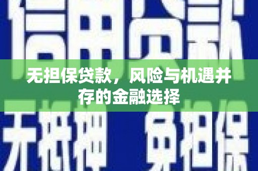攀枝花无担保贷款，风险与机遇并存的金融选择