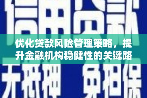 攀枝花优化贷款风险管理策略，提升金融机构稳健性的关键路径