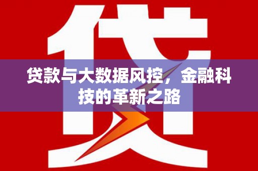 攀枝花贷款与大数据风控，金融科技的革新之路