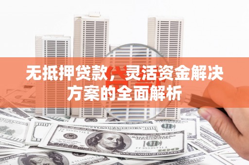 攀枝花无抵押贷款，灵活资金解决方案的全面解析
