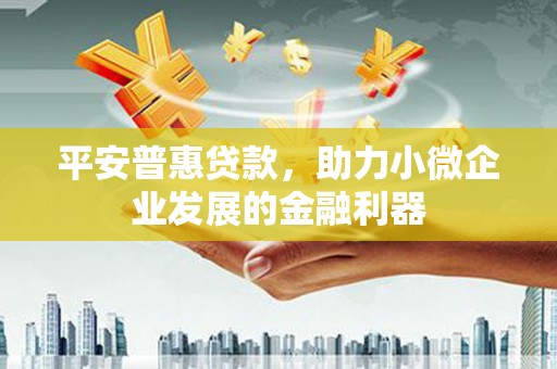 攀枝花平安普惠贷款，助力小微企业发展的金融利器