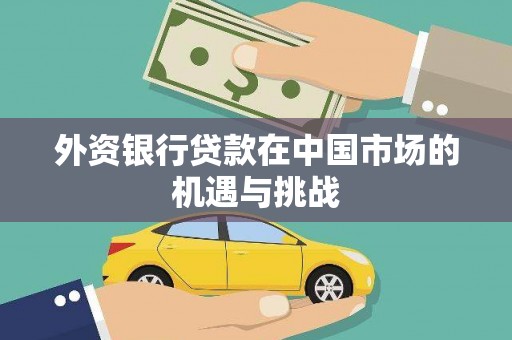 攀枝花外资银行贷款在中国市场的机遇与挑战