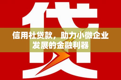 攀枝花信用社贷款，助力小微企业发展的金融利器