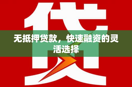 攀枝花无抵押贷款，快速融资的灵活选择