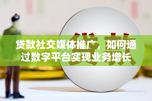 攀枝花贷款社交媒体推广，如何通过数字平台实现业务增长