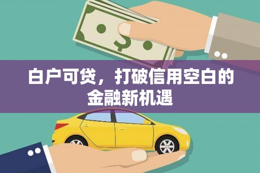 攀枝花白户可贷，打破信用空白的金融新机遇