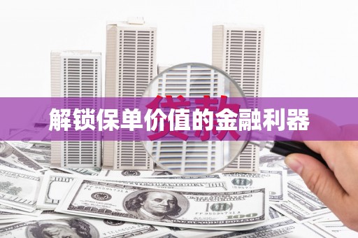 攀枝花解锁保单价值的金融利器