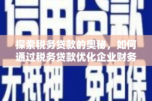 攀枝花探索税务贷款的奥秘，如何通过税务贷款优化企业财务