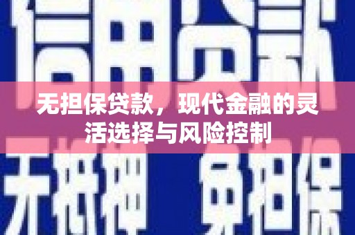 攀枝花无担保贷款，现代金融的灵活选择与风险控制