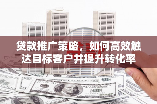 攀枝花贷款推广策略，如何高效触达目标客户并提升转化率