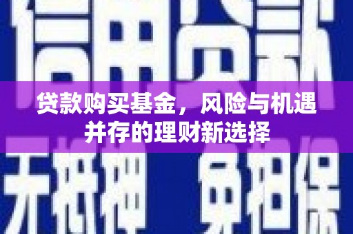 攀枝花贷款购买基金，风险与机遇并存的理财新选择