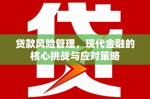攀枝花贷款风险管理，现代金融的核心挑战与应对策略