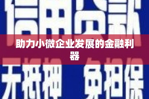 攀枝花助力小微企业发展的金融利器